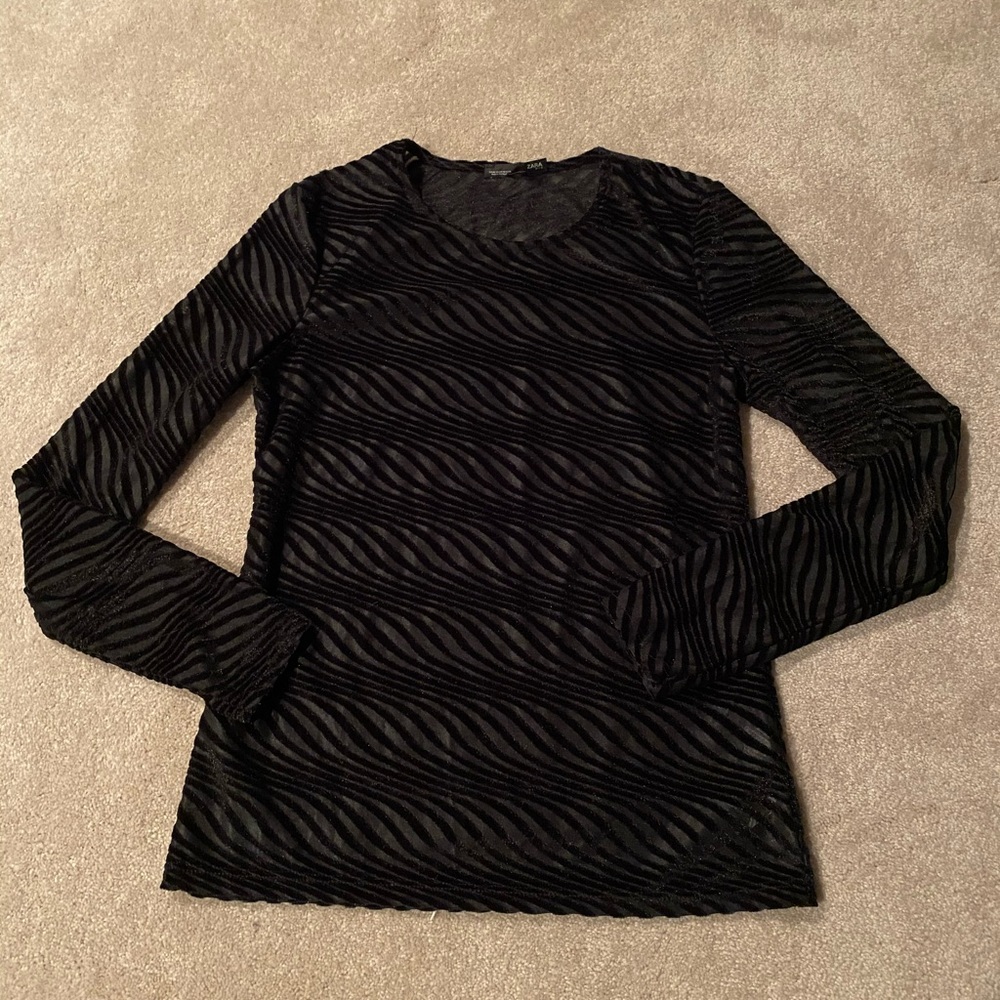 Zara Zebra Velvet long sleeve